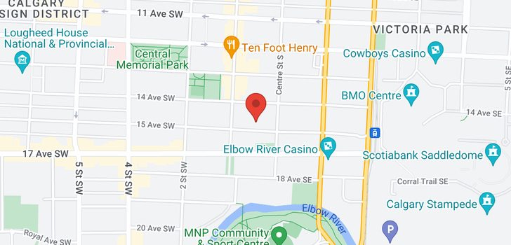 map of 406 120  15 Avenue SW
